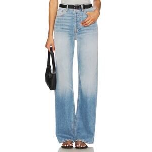 Grlfrnd 'Brooklyn' Blue Cotton High Rise Straight Denim Jean Size 24 - NWT